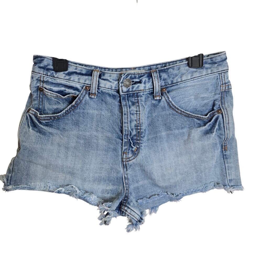 Free People Button Fly Cut Off Shorts Size 27